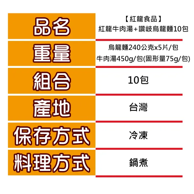 紅龍牛肉湯*10包+讚岐烏龍麵*10片