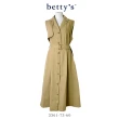 【betty’s 貝蒂思】翻領腰帶單排釦無袖洋裝(共二色)