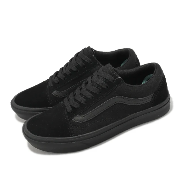 VANS 休閒鞋 Comfycush Old Skool 男鞋 女鞋 黑 全黑 麂皮 帆布 拼接 低筒(VN0A3WMAVND)