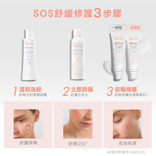 【Avene 雅漾官方直營】舒敏修護精華乳液3入組(舒緩泛紅/特殊美容後推薦)
