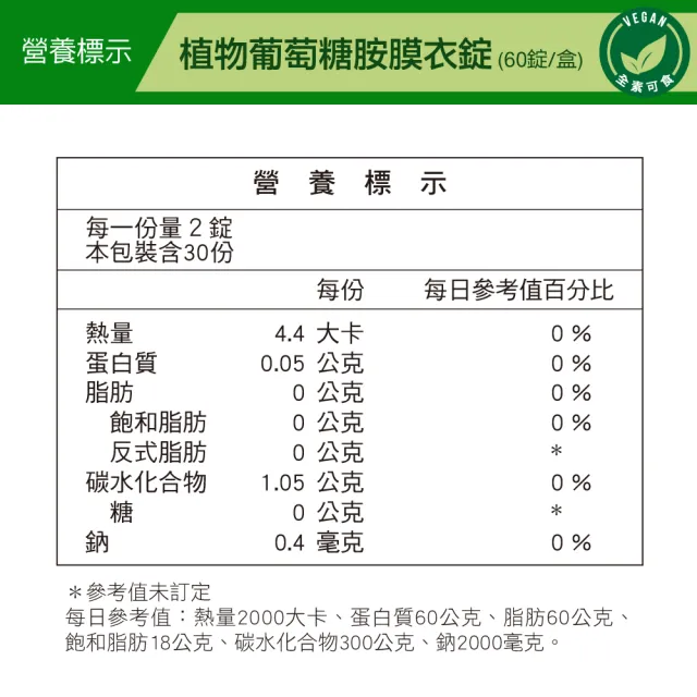 【威瑪舒培】植物葡萄糖胺膜衣錠_一入(共60錠_全素_大豆酪梨萃取物_鳳梨酵素)