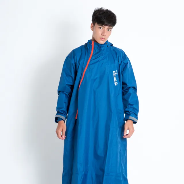 【OMBRA】Zip斜開 / 一件式雨衣(連身雨衣 15秒快速穿脫 雙拉鍊不進水 去去雨水走)