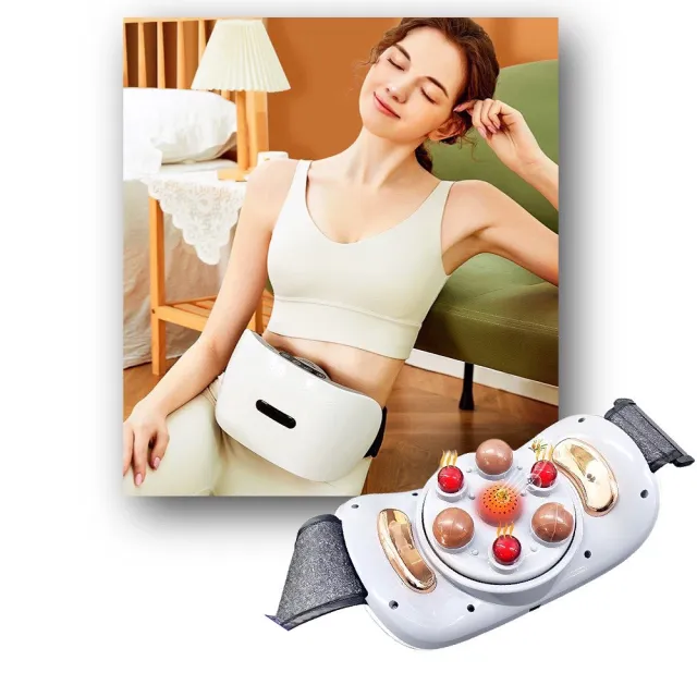 砭石電動揉腹機(腹部按摩器 暖宮推脂腰帶 深度腰腹穴位按摩儀  揉肚子抖抖機 父親節禮物)