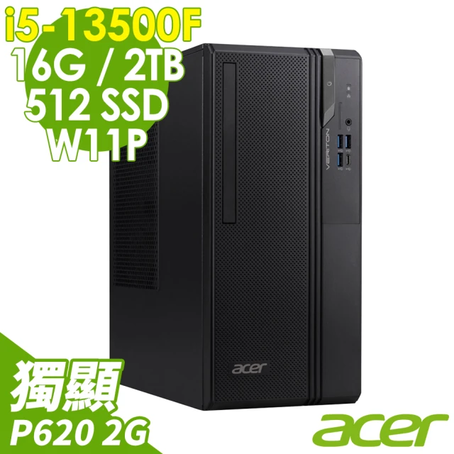 Acer 宏碁 i5 P620 十四核商用電腦(VS2715G/i5-13500F/16G/2TB HDD+512SSD/P620-2G/W11P)