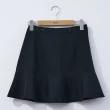 【H2O】包布釦短裙 #3632015(綠咖/黑/莓紅色)