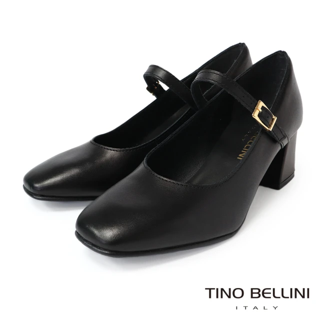 TINO BELLINI 貝里尼 義大利進口素面瑪莉珍高跟鞋FSCT014(黑色)