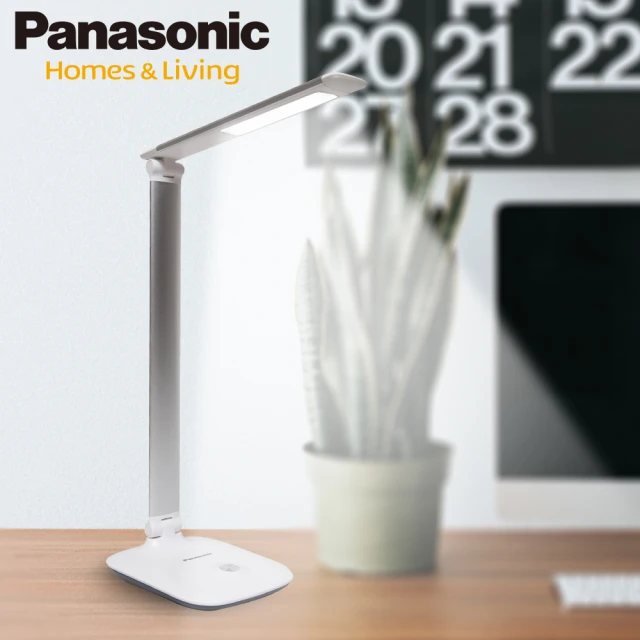 【Panasonic 國際牌】L系列 7.5W 觸控式LED檯燈 三軸旋轉 一年保固 太空銀(HH-LT0608P09)