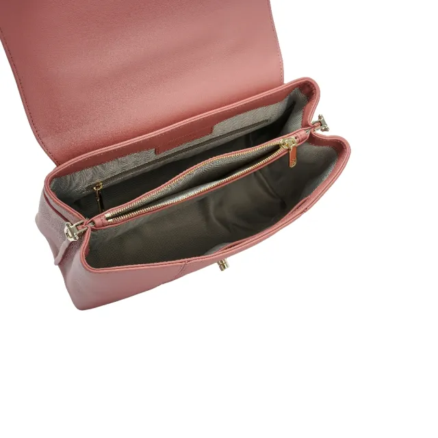 【Premium Authentic】PA．Quad金屬扣兩用方包-多色任選(PA 真皮 手提包 兩用包  斜背包 側背包)