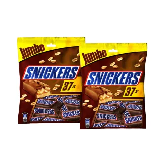 【Snickers 士力架】花生巧克力 樂享包 18g*37入*2包(零食/點心)