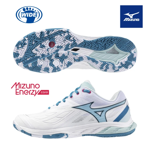 MIZUNO 美津濃MIZUNO 美津濃 WAVE FANG 寬楦羽球鞋 71GA231311(羽球鞋)