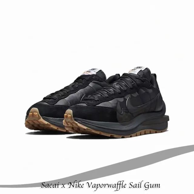 NIKE 耐吉】聯名款Sacai x Nike Vaporwaffle Sail Gum 黑生膠黑魂解構