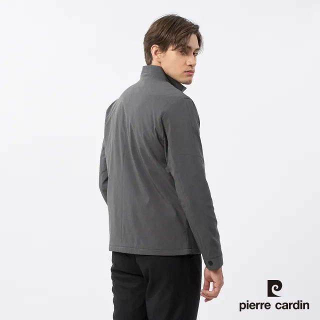 【pierre cardin 皮爾卡登】男款 都會休閒立領鋪棉夾克外套-灰色(5235761-96)