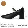 【TINO BELLINI 貝里尼】義大利進口素面瑪莉珍高跟鞋FSCT014(黑色)
