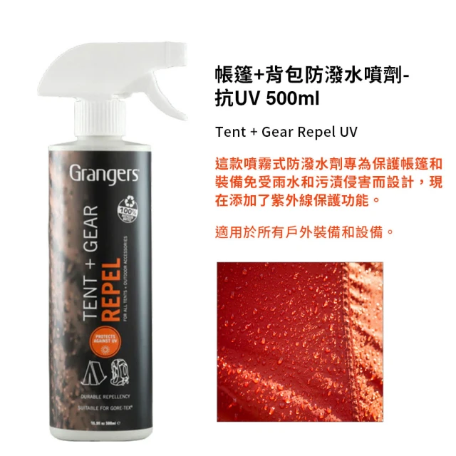 GRANGERS 帳篷+背包防潑水噴劑-抗UV 500ml(保養/噴霧/配件/抗UV)