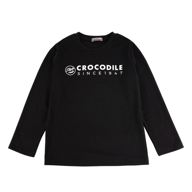 Crocodile Junior 小鱷魚童裝 『小鱷魚童裝』保暖紗印圖素面薄長袖(C64403-09 大碼款)