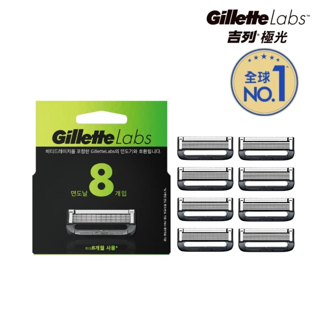 Gillette 吉列 吉列 Labs 極光系列刮鬍刀頭 8刀入