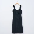 【H2O】背心V領收腰排釦洋裝 #3634011(黑/粉/卡色)