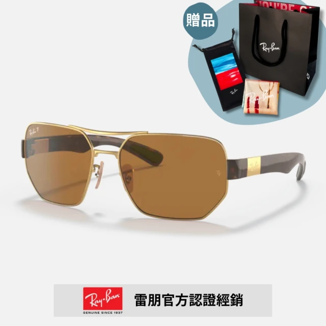 RayBan 雷朋 幾何雙槓偏光太陽眼鏡(RB3672-001/83、004/9A 60mm 偏光鏡片)