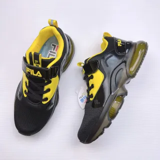 【FILA】FILA KIDS 大童氣墊運動鞋-黑黃(2-J828X-099)