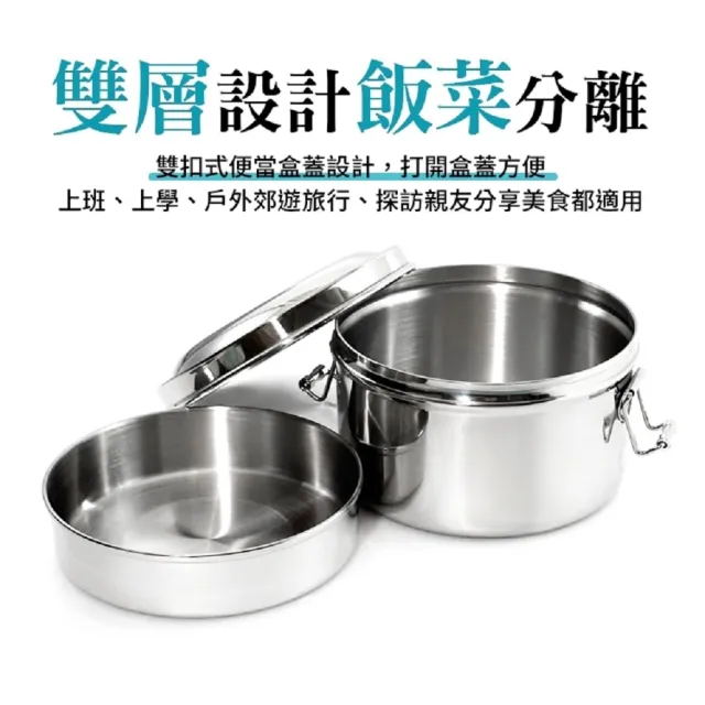 【生活King】康潔304不鏽鋼圓形便當(12CM)