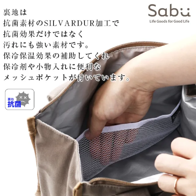 【SABU HIROMORI】COPERTO抗菌保冷銀離子塗層便當袋(3色任選 附口袋 大容量 保溫保冷)