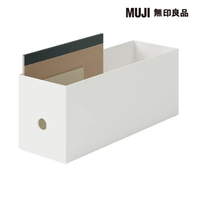 【MUJI 無印良品】聚丙烯檔案盒.標準型.1/2.白灰(5入組)