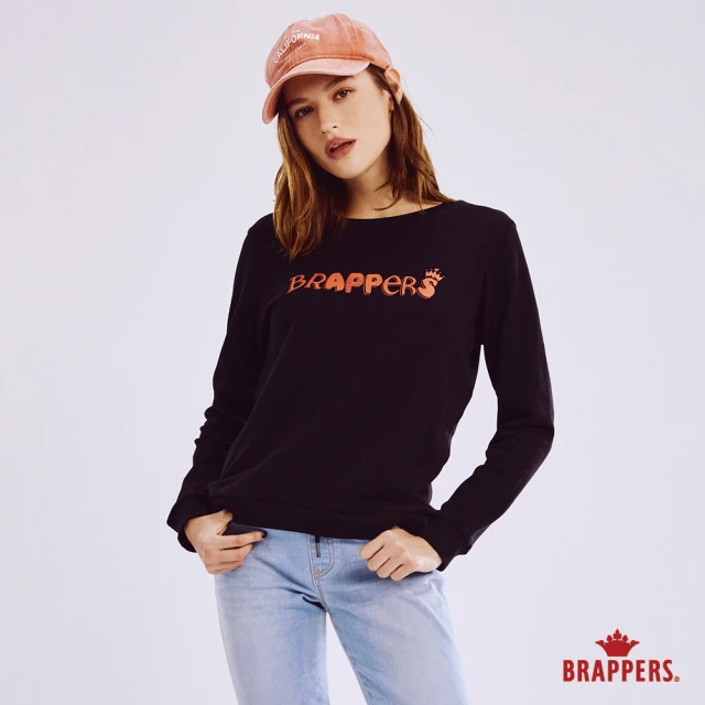 BRAPPERS 女款 BRAPPERS LOGO印花T恤(黑)