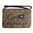 【COACH】coach 限量特殊馬車LOGO防刮皮革小手拿 禮盒組 贈原廠紙袋 八款可選
