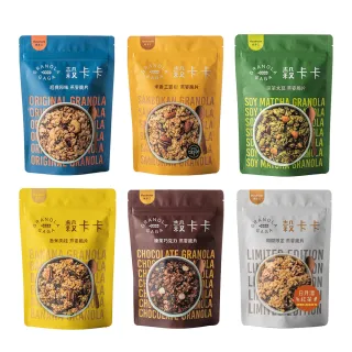 【穀卡卡】堅果燕麥脆片240g(經典原味/榛果巧克力/香蕉肉桂/抹茶大豆/米香三寶柑/日月潭紅茶)