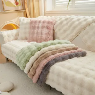 【DTW】兔毛絨保暖加厚保潔沙發墊(3人坐沙發墊優惠價)