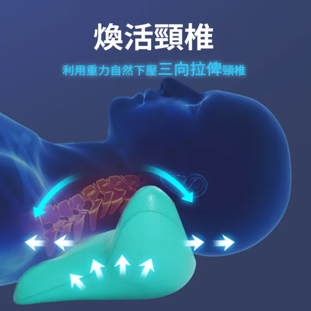 【ANTIAN】2入組 頸椎富貴包按摩枕 天鵝頸矯正睡眠枕 頸椎牽引枕 重力指壓頸枕