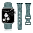 【IN7】Apple Watch 42mm/44mm/45mm/49mm 鐳雕壓花系列蒲公英八字扣矽膠錶帶