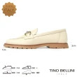 【TINO BELLINI 貝里尼】義大利進口馬銜扣樂福鞋FZLV005(白色)