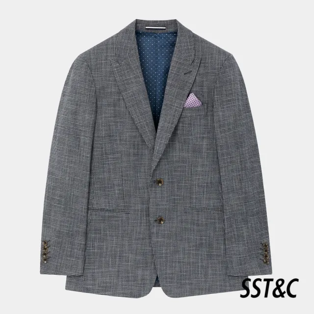 【SST&C 新品上市】灰色格紋裁縫版西裝外套0112310003