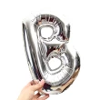 【野思】16吋銀色  字母/數字鋁膜氣球(氣球 生日氣球)