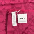 【COACH】C LOGO棉混莫代爾絲巾方巾圍巾(玫瑰紅)