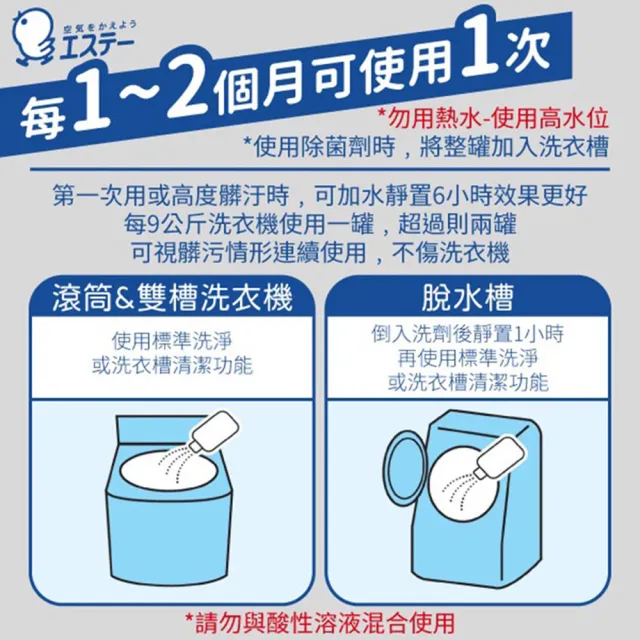【雞仔牌】日本雞仔牌 99.9% 洗衣槽清潔劑 550g(除菌 消臭 去汙除霉 洗衣機除菌 洗衣槽)