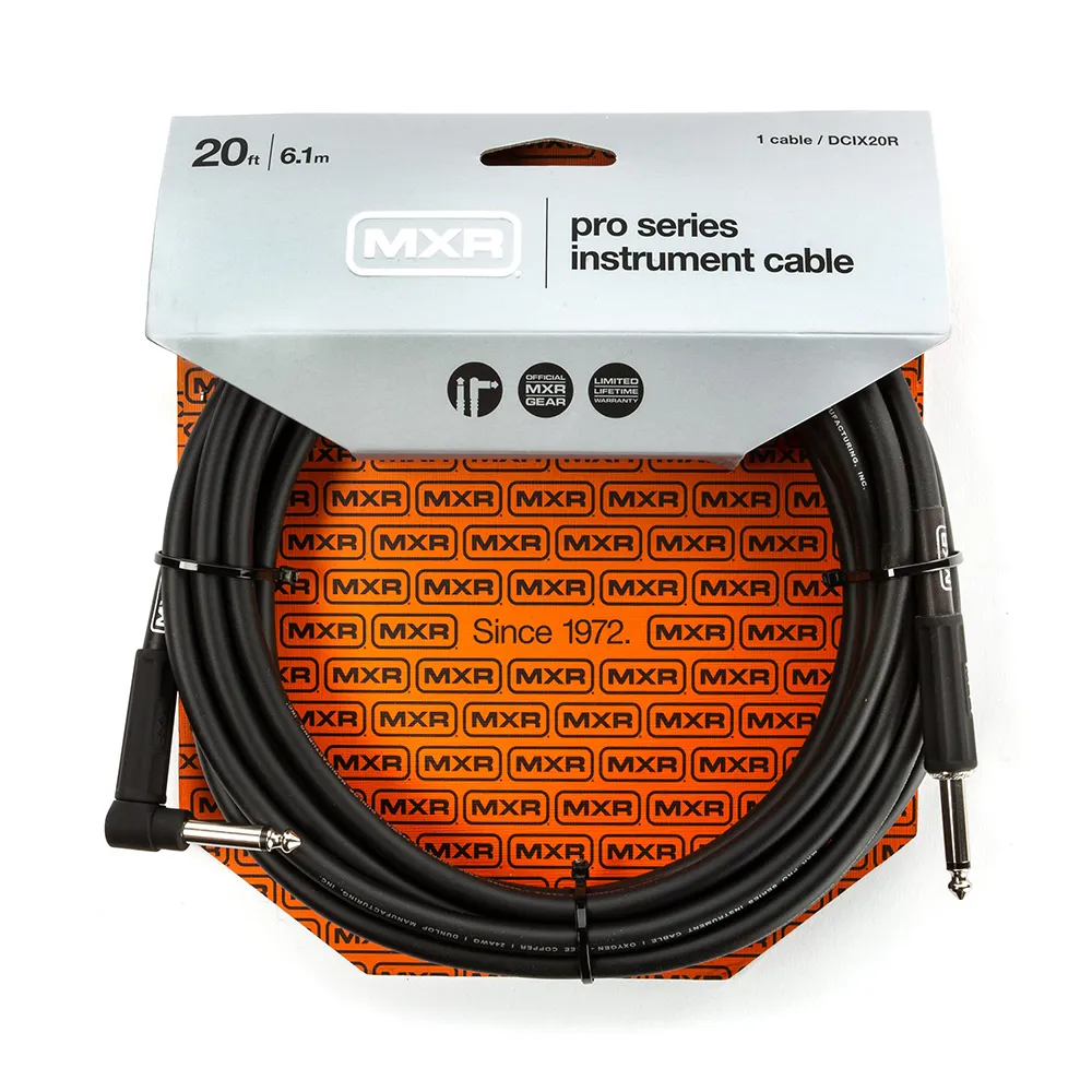 【Dunlop】MXR DCIX20R PRO系列 20呎 直頭+L頭 導線(吉他導線 音源線)