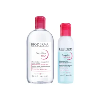 【BIODERMA 貝膚黛瑪 官方直營】潔膚雙霸2件組_潔膚液500ml+眼唇卸125ml(momo獨家)