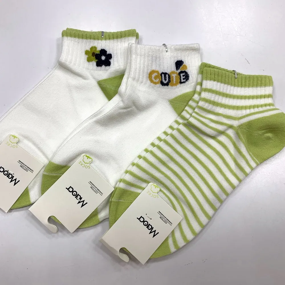 【Socks Form 襪子瘋】5雙組-字母花朵日系棉質短襪(踝襪/棉襪/船型襪/女襪)