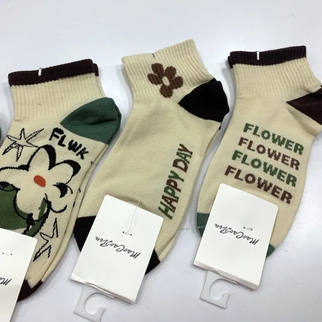 【Socks Form 襪子瘋】5雙組-韓式復古風100%純棉日系短襪(踝襪/棉襪/船型襪/女襪)
