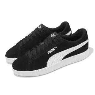 【PUMA】休閒鞋 Smash 3.0 男鞋 女鞋 黑 白 麂皮 經典 復古 百搭 情侶鞋(390984-01)