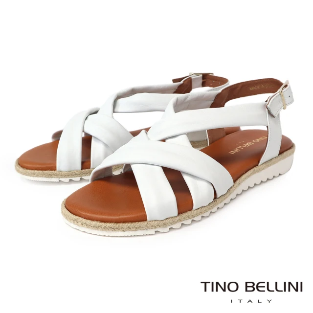 TINO BELLINI 貝里尼TINO BELLINI 貝里尼 西班牙進口羊皮編織涼鞋FSJT012(白色)