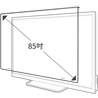 【gomojoo】85吋電視防撞保護鏡(背帶固定式 減少藍光 台灣製造)