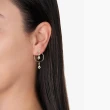 【SHASHI】紐約品牌 KHALEESI 古典鑲鑽小垂墜耳環 前後扣金色圓耳環 2用(前後扣金色圓耳環 2用)