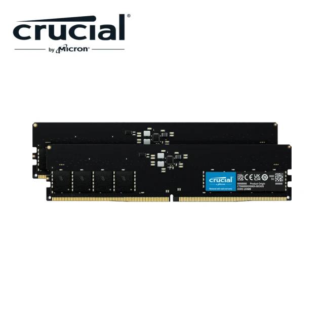 【Crucial 美光】DDR5 5600 64GB (32GB x2) 桌上型 記憶體 (CT2K32G56C46U5)