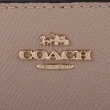 【COACH】金馬車防刮皮革掛帶拉鍊長夾(奶茶色)