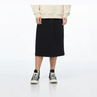 【JEEP】女裝 格型壓紋窄長裙(黑)