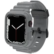 【Elkson】AppleWatch 9 QuattroPro柔韌透氣耐磨TPU一體成形軍規錶帶45mm(apple watch 9一體成形運動錶帶)