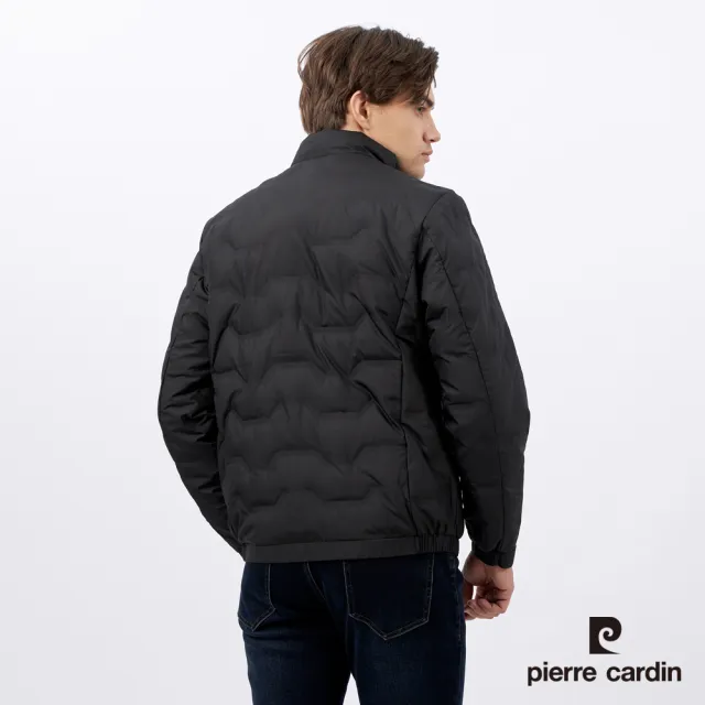 【pierre cardin 皮爾卡登】男款 都會休閒立領羽絨夾克外套-黑色(5235771-99)